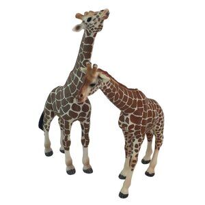 Schleich Giraffe Figures 5 and 7 Inch Toy Lot of 2 Jungle Safari